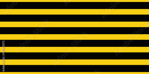 Warning tape with yellow and black diagonal stripes. Warn stop seamless line. Yellow and black caution tape border. eps10