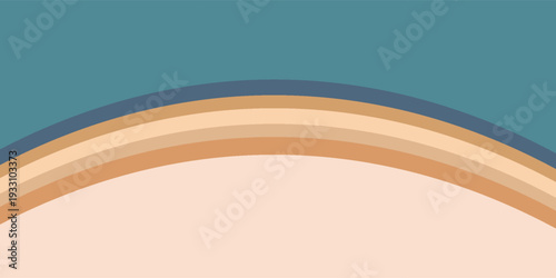 Abstract colorful 70s background vector. Vintage retro wallpaper with rainbow stripes and wavy lines.