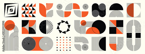 	
Hand drawn abstract minimal element mid century vector set. Aesthetic contemporary stripe line art, geometric shape in monochrome. Art form design for wall art, decoration, wallpaper