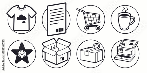 A collection of diverse icons representing various objects and concepts Vector