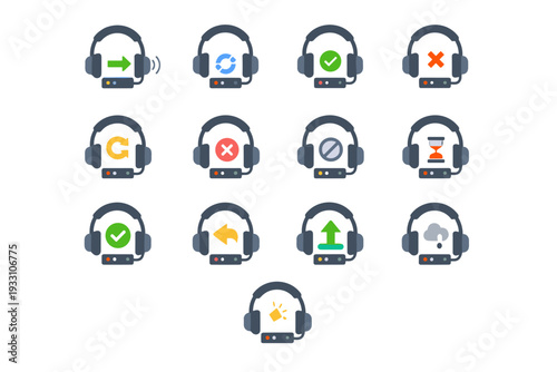 Vector icon dismissed final restored failed state audio generation reverted output image