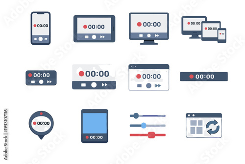 Reset badge modal icon banner bottom image timer sheet generation vector floating