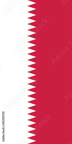 Bahrain flag pattern background. Zigzag shapes