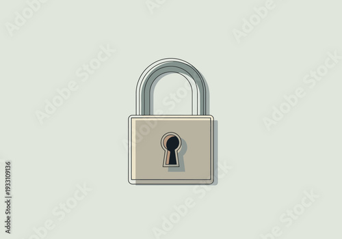 Secure Metal Padlock Symbol Isolated On Clean Background For Security And Protection Concepts