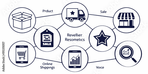 A creative illustration of various social media platforms and their icons Vector