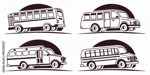 A diverse collection of vintage travel trailers showcasing various designs and features Vector