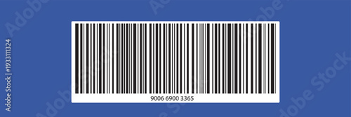 Barcode icon, isolated line illustration for product labeling, retail scanning, inventory management, e-commerce, and packaging design, minimalist linear barcode graphic Vector Illustration.
