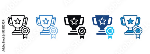 Achievement Icon Set Multiple Style Of