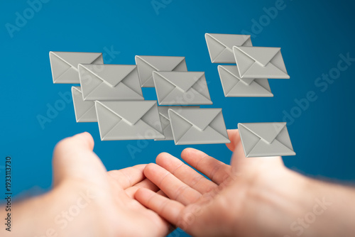 Abstract image of hands wit...