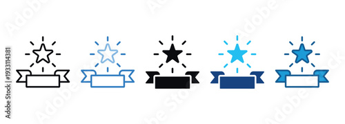 Prize Icon Set Multiple Style Of