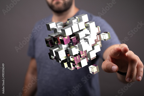 A person holding a conceptu...