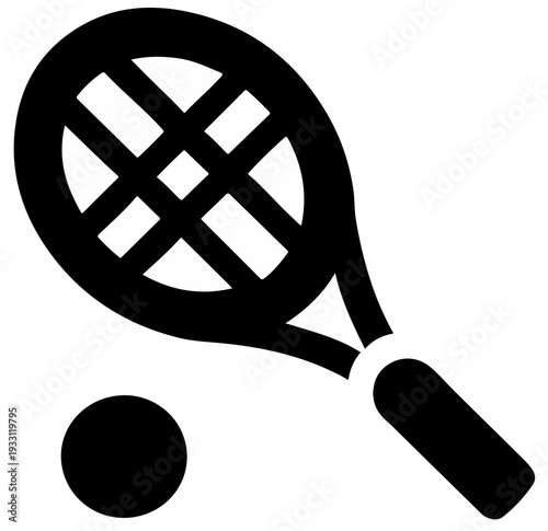 tennis racket and ball
