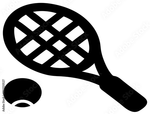 tennis racket and ball