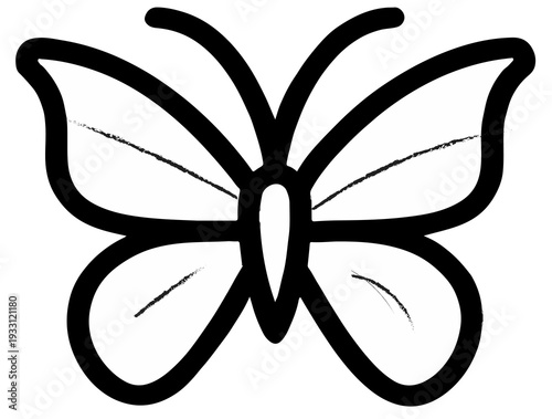 vector illustration of a butterfly tribal tattoo