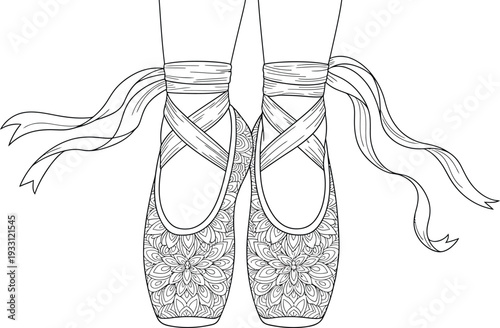 Ballet Shoes with Ribbons