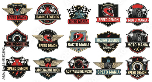 Collection of Racing Logos and Emblems for Motorsports and Speed Enthusiasts.