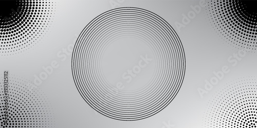 Halftone gradient. Dotted gradient, smooth dots spraying and halftones dot background seamless horizontal geometric pattern vector template set. unique dots modern circles