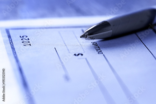 Pen Writing Check for Payment Cheque