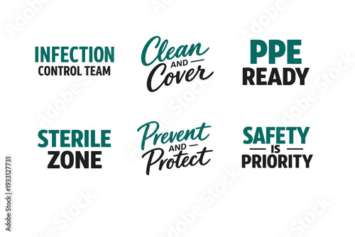 Infection control team: ppe, sterile zone, safety priority