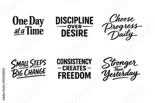 Motivational quotes collection with encouraging phrases for daily inspiration