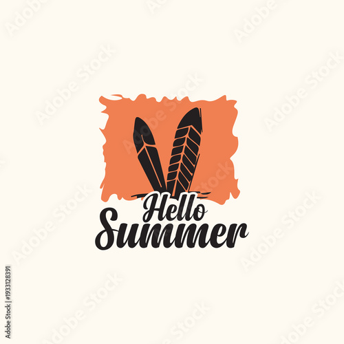 Wallpaper Mural Hello, summer typography t-shirt design
 Torontodigital.ca