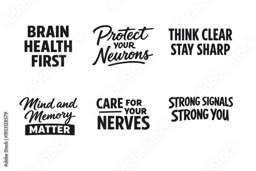 Brain health phrases promoting cognitive clarity and memory care