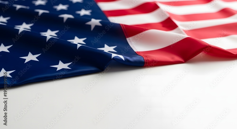 Obraz premium American flag close up with stars and stripes