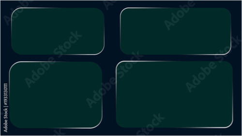 Liquid Glass UI Interface Isolated. White Transparent Frame Square and Circle Banner with Shine Stroke. Liquid glass smartphone icon interface isolated for dark theme. White ui light  