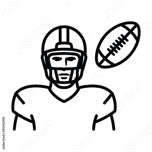 Football player in helmet throwing ball during game