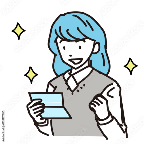 給料日に喜ぶ女性