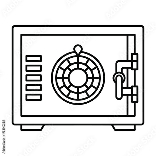 Secure vault door with combination dial ensures maximum protection