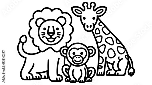 Adorable Jungle Animals Coloring Book for Kids A Fun and Engaging Activity for Little Ones