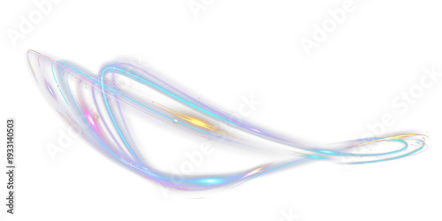 Abstract colorful speed light trails with glowing curved motion lines, dynamic energy flow isolated on black background.

