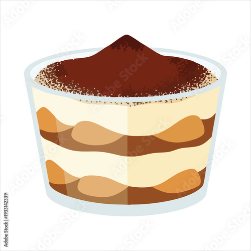 tiramisu dessert illustration art colored