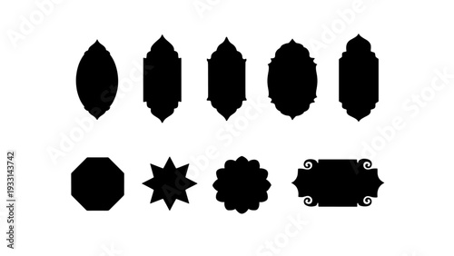 Ramdan pattern isolated PNG transparent background.	