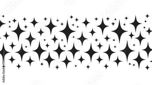 Sparkling Star Pattern Border Design