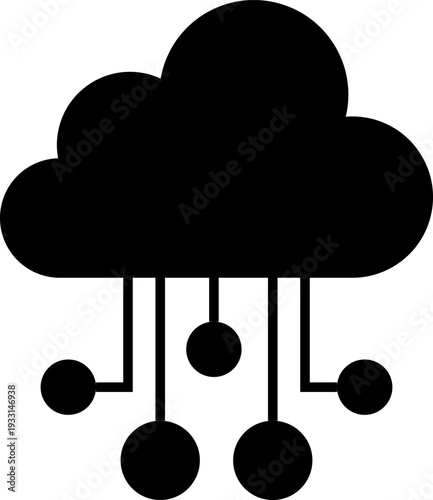 Cloud native development. Cloud computing. Cloud Native Applications Icon Collection Vector, PNG, JPEG