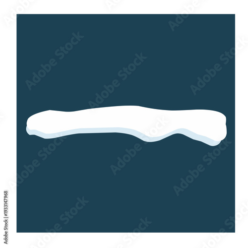 Snow caps, snowballs, and snowdrifts. Vector ilustration