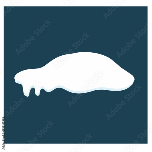 Snow caps, snowballs, and snowdrifts. Vector ilustration