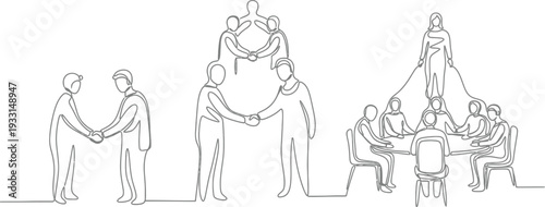 People collaborating and working together in a professional business environment