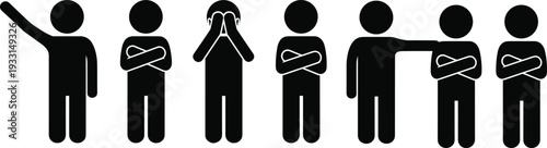 Black silhouette vector illustration of a set of knives and tools