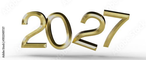 Luxury gold 2027 number iso...