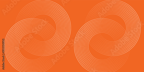 Modern abstract background. Shiny white gradient circle lines. Minimal geometric pattern. Simple graphic element. Futuristic concept. Suit for cover, poster, banner, brochure, flyer, header, website