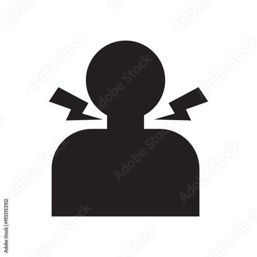 Symptoms Infection icon. representing workplace burnout, fatigue, and lack of productivity.