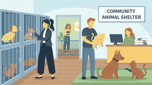 Community animal shelter promoting pet adoption and animal welfare