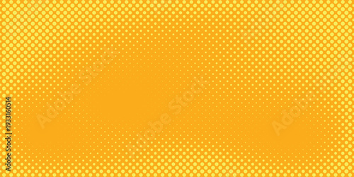 Elegant yellow halftone pattern. Retro comic gradient background. Cartoon pop art faded gradient pattern. background design