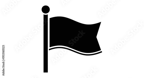 black flag on a pole