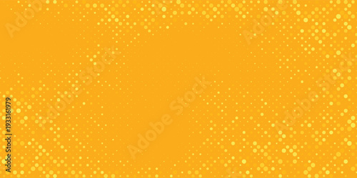Vector Sunshine yellow dotted halftone texture, pop art comic gradient backdrop, soft faded transition, vintage poster style. graphic illustration art