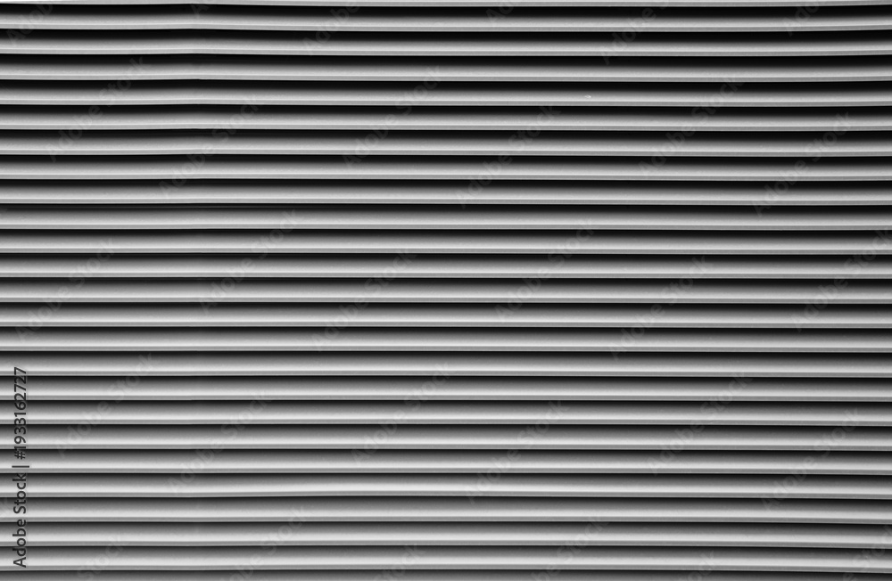 Obraz premium Metal roof grey corrugated iron sheet aluminium teal steel background wall panel tile construction siding building line pattern texture seamless architecture plate frame for presentation product.