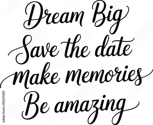 Inspirational Quote Save the Date